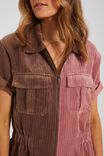 Short Sleeve Jumpsuit In Rescue Cord, PINK COFFEE - alternate image 4