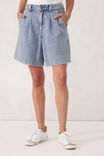 Sylvie Longline Pleat Denim Short, VINTAGE BLUE - alternate image 5