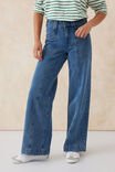 Wide Leg Seamed Stitch Jean, INDIGO COMFORT STRETCH DENIM - alternate image 4