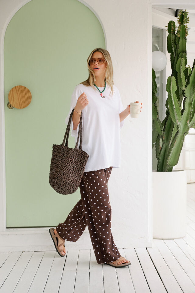 Resort Pant, CHOC POLKA DOT