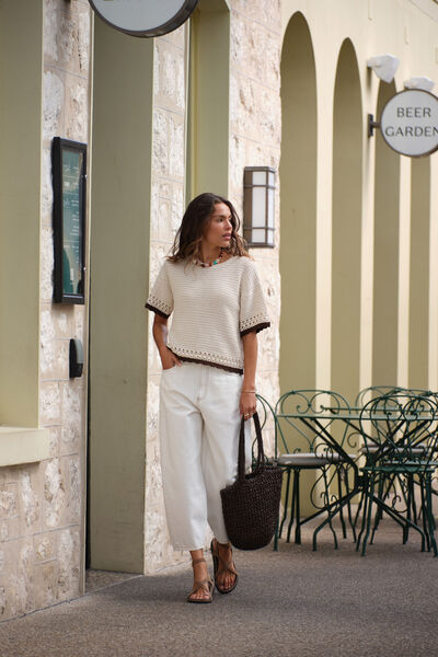 Blair Knit Tee, ECRU