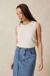 Cable Soft Knit Tank, OATMEAL MARLE - alternate image 5