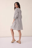 Shirred Check Mini Dress, OLIVE CHECK - alternate image 5