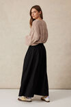 Poplin Maxi Skirt, BLACK - alternate image 3