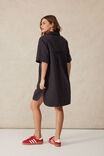 Relaxed Shirt Dress, WASHED BLACK TWILL - alternate image 3