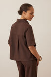 Noa Short Sleeve Shirt, CHOCOLATE - example image 5