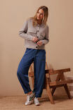 Soft Knit Collared Cardi, GREY MARLE - alternate image 5