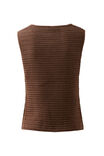 Margot Mesh Knit Tank, CHOCOLATE - alternate image 3