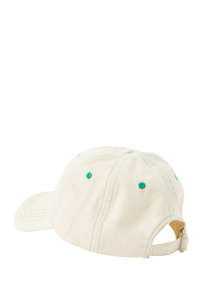 Pip Everyday Cap, BUFF/GREEN EMBROIDERY