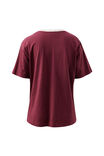 Stevie Slouchy Tee, WASHED BURGUNDY/CLUB LOGO - alternate image 3