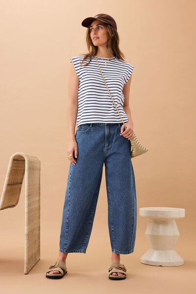 Maggie Tapered Barrel Jean, FRESH INDIGO