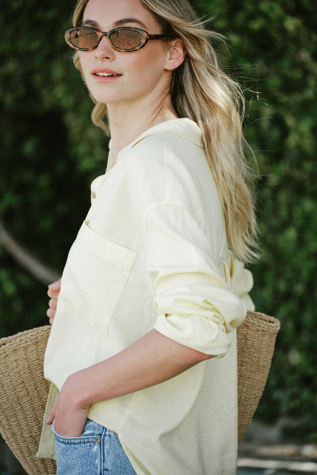 Relaxed Pocket Shirt, SUNSHINE