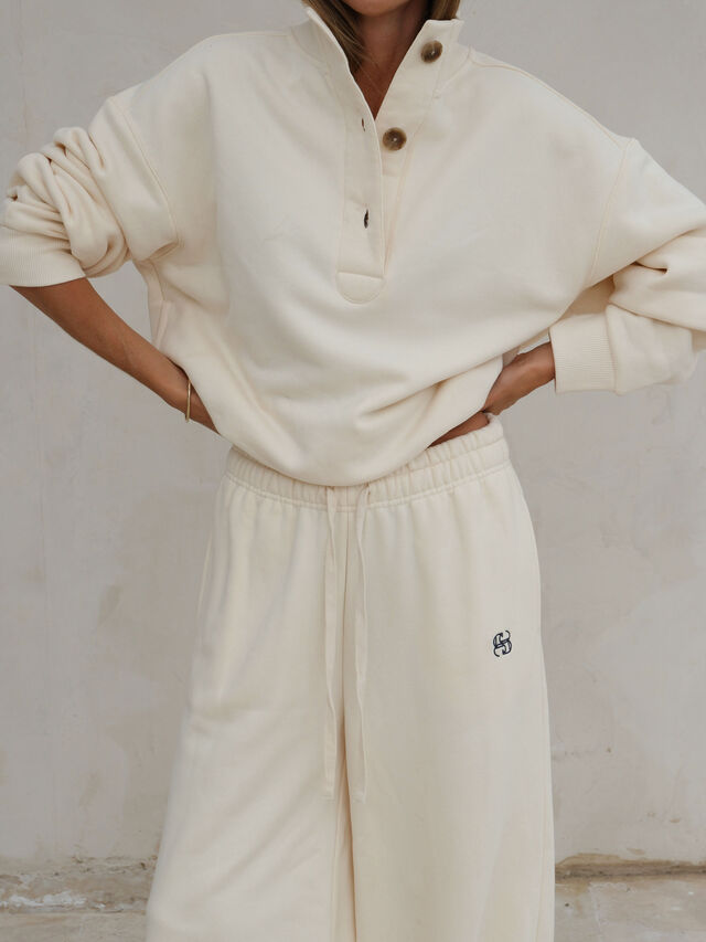 Marli Button Sweat, MARSHMELLOW