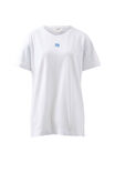 Lola Longline Step Hem Tee, WHITE/AZURE BLUE MONOGRAM EMBROIDER - alternate image 2
