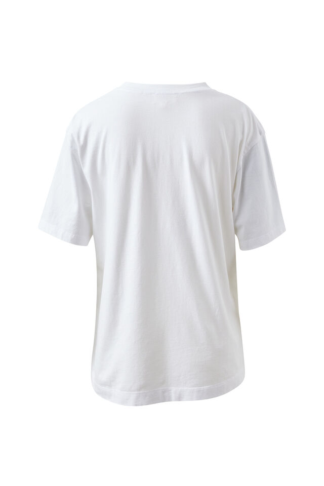 Stevie Slouchy Tee, WHITE/CERES BY THE SEA