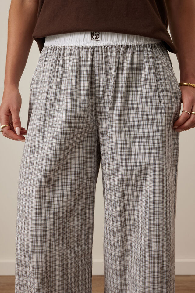 The Lounge Pant, WINE CHOC BLUE CHECK
