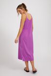 Satin Slip Dress With Recycled Fibres, MAGENTA - alternate image 3