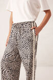 Relaxed Drawstring Pant, LEOPARD LINEN BLEND - alternate image 4