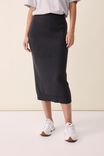 Soft Knit Tube Skirt In Recycled Blend, CHARCOAL MARLE - alternate image 4