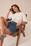 Slouchy Split Hem Tee, VANILLA - alternate image 6