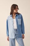 Long Sleeve Denim Shirt, INDIGO MULTI - alternate image 5