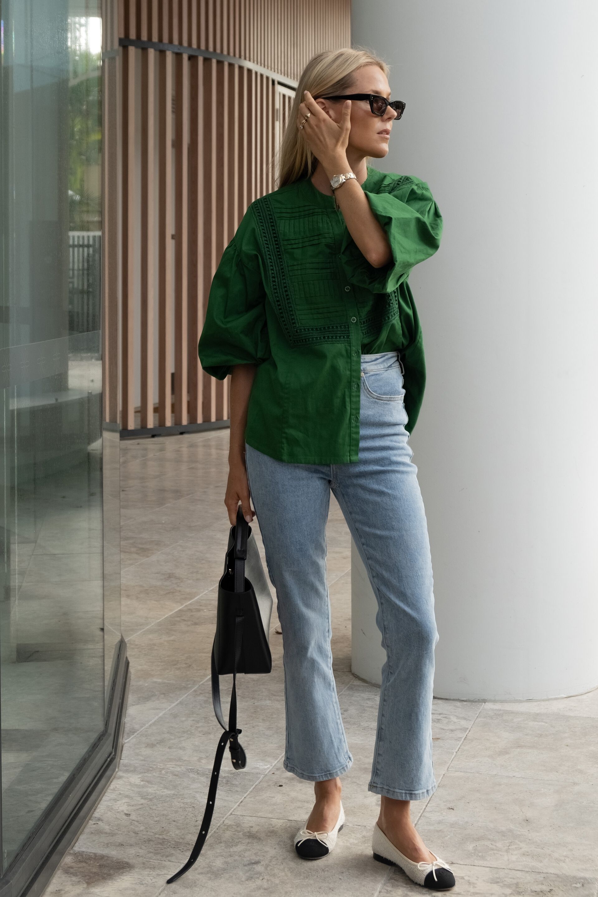 Kick flare cheap denim