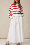 Poplin Maxi Skirt, WHITE - alternate image 7