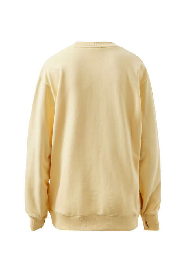 Isla Oversized Slouchy Crew, BUTTER WASHED BURGUNDY HERITAGE LOGO