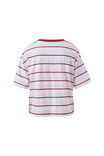 Brea Boxy Tee, SUNFADED PINK/MULBURRY STRIPE - example image 3