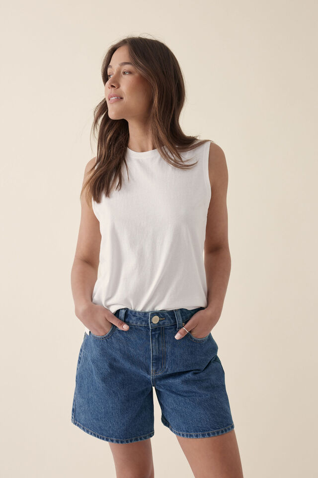 Sleeveless Tee, VANILLA