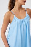 Doublecloth Strappy Midi Dress In Organic Cotton, BLUE SKY - alternate image 5