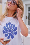 Stevie Slouchy Tee, WHITE/CERES FLORA - example image 4