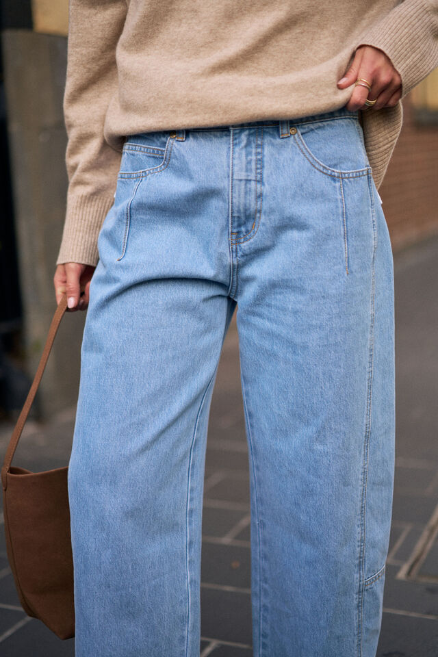 Demi Barrel Jean, VINTAGE BLUE