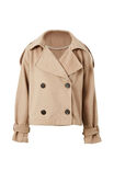 Boxy Trench, BEIGE WOOL BLEND - alternate image 2