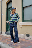 Shelby Slouchy Rugby Top, PISTACHIO/HERITAGE NAVY STRIPE - alternate image 6