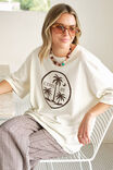 Liv Oversized Tee, SHELL/ISLAND PALMS - alternate image 6