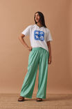 The Lounge Pant, ZESTY GREEN TRIPLE STRIPE - alternate image 4