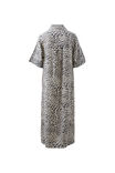 Ava Short Sleeve Midi Dress, LEOPARD LINEN BLEND - alternate image 3