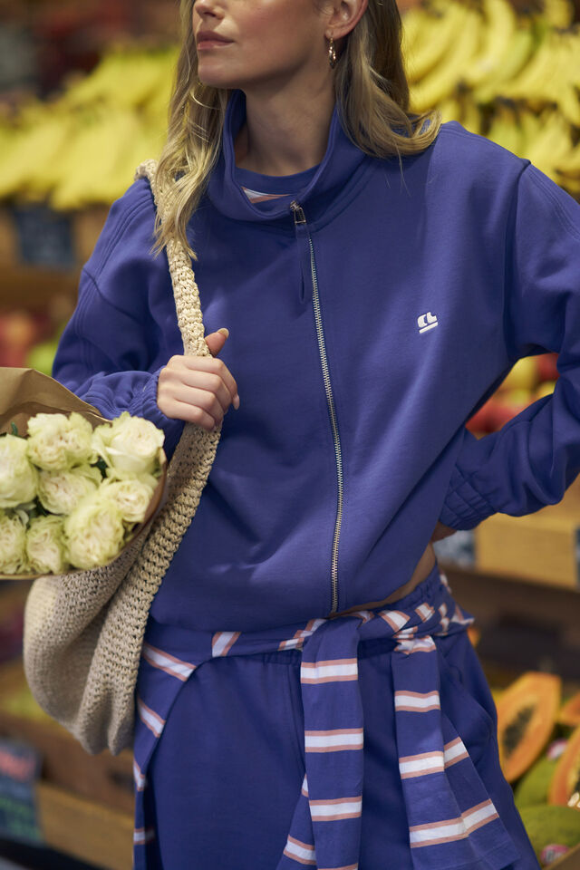 Freya Zip Thru Sweat, WASHED NAVY