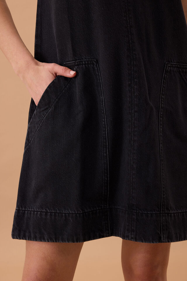 Emme Shift Dress, WASHED BLACK