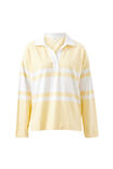 Shelby Slouchy Rugby Top, BUTTER/WHITE PLACEMENT STRIPE - example image 2