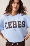 Mena Sporty Crew, CHINA BLUE/BRUNETTE VARSITY - example image 7