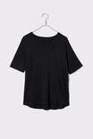 Weekend Tee In Linen Blend, BLACK - alternate image 5