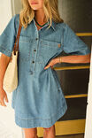 Milly Short Sleeve Mini Dress, VINTAGE BLUE - alternate image 1