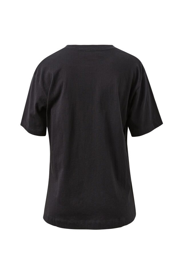 Stevie Slouchy Tee, BLACK