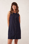 Button Through Mini Shift Dress, NEW NAVY - alternate image 5