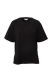 Slouchy Split Hem Tee, BLACK - alternate image 2