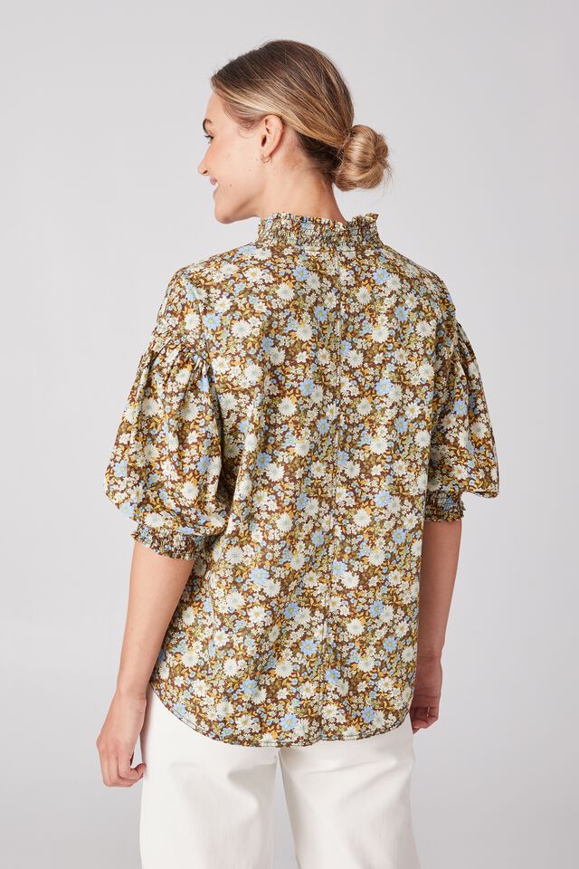 Fall Floral Tunic In Organic Cotton, FALL FLORAL