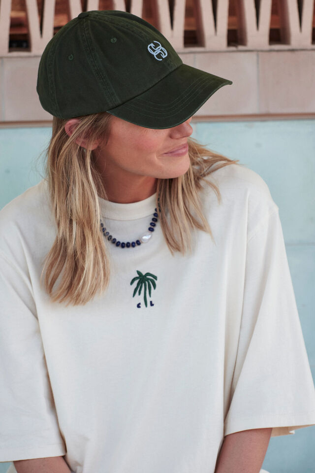 Pip Everyday Cap, BASIL/FRESH BLUE EMBROIDERY