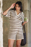 Molly Textured Knit Short, CHOC STRIPE - alternate image 5